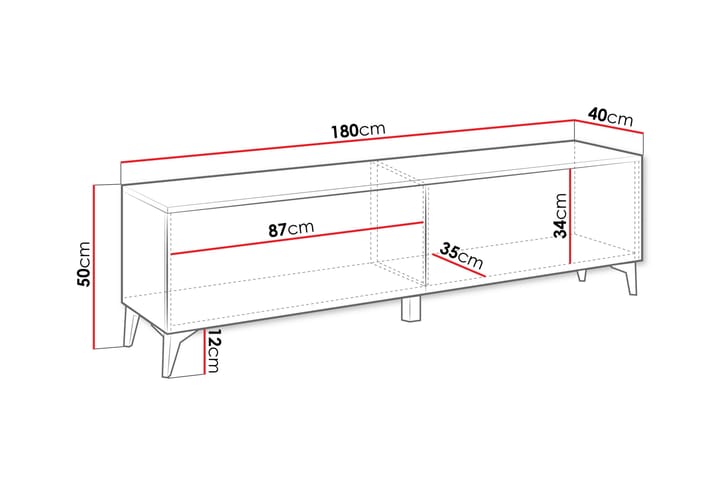 Royston Tv-taso 180 cm - Beige - Huonekalut - TV- & Mediakalusteet - Tv taso & Mediataso