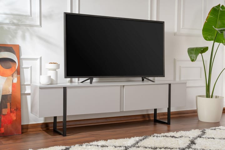 Serenity Tv-taso 180x30 cm - Harmaa/Musta - Huonekalut - TV- & Mediakalusteet - Tv taso & Mediataso