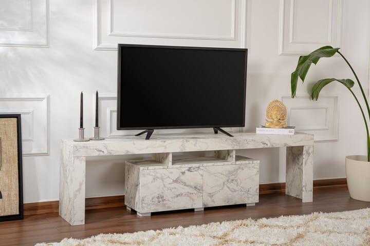 Shanah Tv-taso 180x31 cm - Marmori/Beige - Huonekalut - TV- & Mediakalusteet - Tv taso & Mediataso