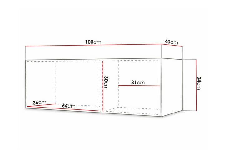 TV-kaappi Dunvegan 100 cm - Valkoinen - Huonekalut - TV- & Mediakalusteet - TV-kaappi