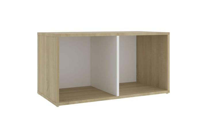 TV-tasot 2 kpl 72x35x36,5 cm Sonoma-tammi - Beige/Valkoinen - Huonekalut - TV- & Mediakalusteet - TV-kaappi