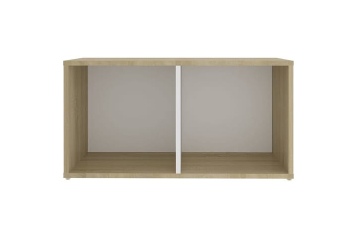 TV-tasot 2 kpl 72x35x36,5 cm Sonoma-tammi - Beige/Valkoinen - Huonekalut - TV- & Mediakalusteet - TV-kaappi