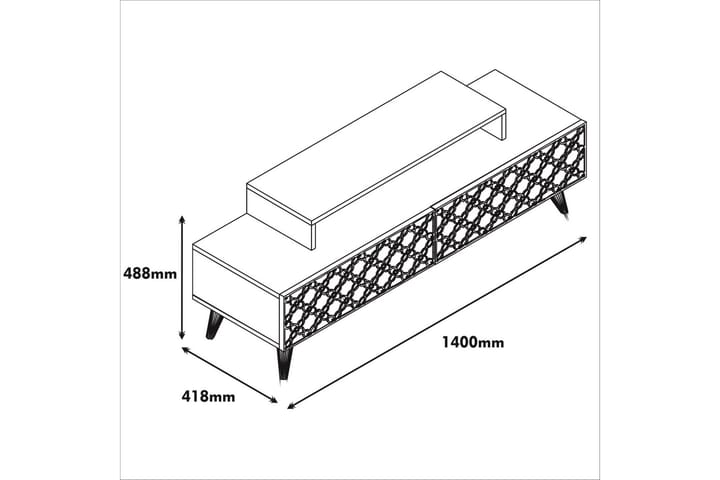 TV-kalustepaketti Amtorp 140 cm - Ruskea - Huonekalut - TV- & Mediakalusteet - TV-kalustepaketti