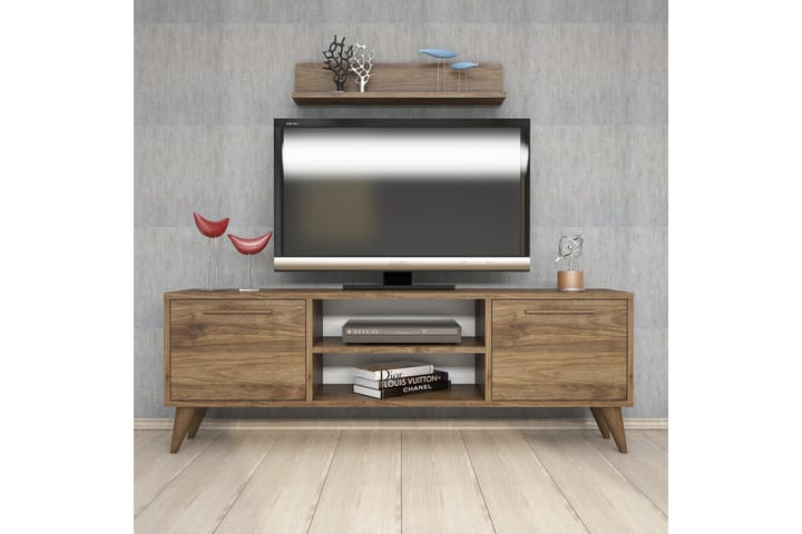 TV-kalustesetti 49x138 cm - Pähkinä - Huonekalut - TV- & Mediakalusteet - TV-kalustepaketti