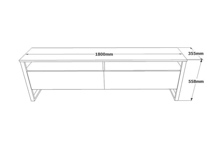 TV-kalustesetti Violaceae 180x56 cm - Vihreä - Huonekalut - TV- & Mediakalusteet - TV-kalustepaketti