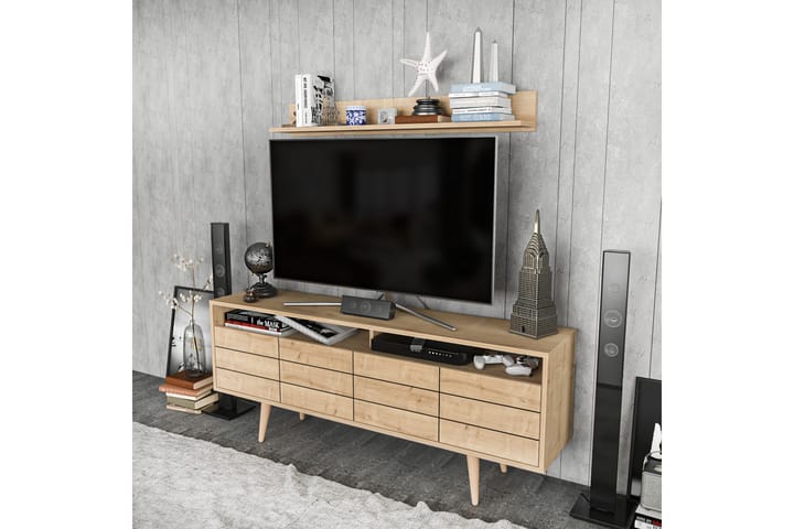 TV-kalustesetti Zakkum 160x64,5 cm - Sininen - Huonekalut - TV- & Mediakalusteet - TV-kalustepaketti