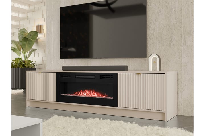 Tv-taso Gudelia 182 cm - Beige - Huonekalut - TV- & Mediakalusteet - Tv taso & Mediataso