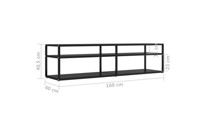 TV-taso musta 160x40x40,5 cm karkaistu lasi - Musta - Huonekalut - TV- & Mediakalusteet - Tv taso & Mediataso