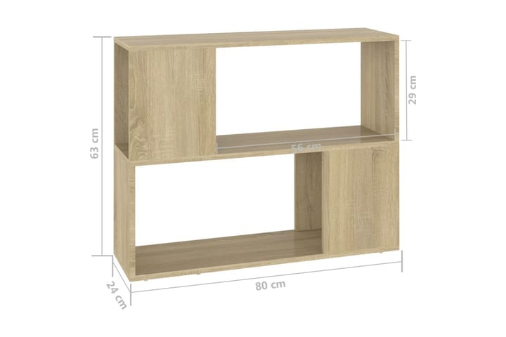 TV-taso Sonoma-tammi 80x24x63 cm lastulevy - Ruskea - Huonekalut - TV- & Mediakalusteet - Tv taso & Mediataso