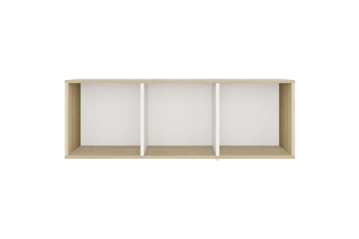 TV-tasot 2 kpl 107x35x37 cm Sonoma-tammi - Valkoinen/Beige - Huonekalut - TV- & Mediakalusteet - TV-kaappi