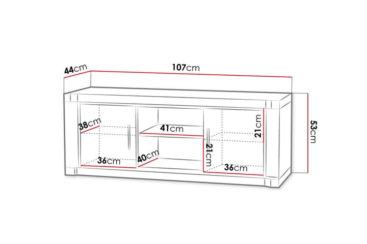 Dallas TV-taso 137x43,5x53 cm - Huonekalut - TV- & Mediakalusteet - Tv taso & Mediataso