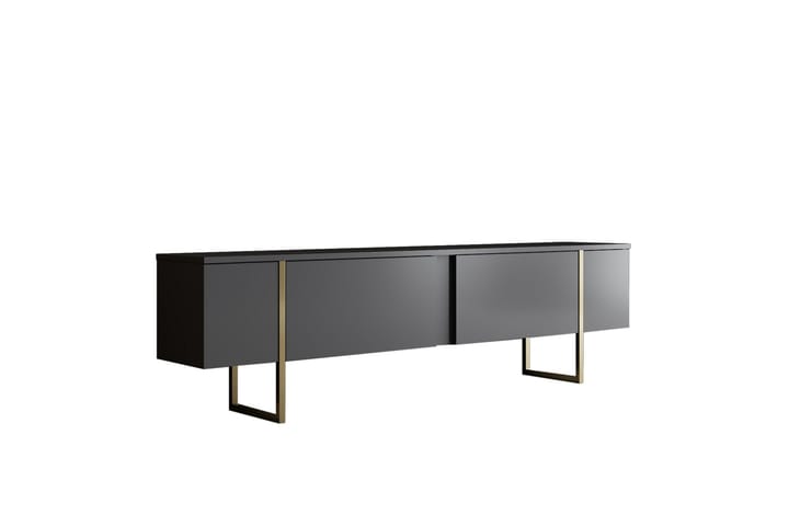 Luxe TV-taso 180x50 cm Musta/Kulta - Hanah Home - Huonekalut - TV- & Mediakalusteet - Tv taso & Mediataso