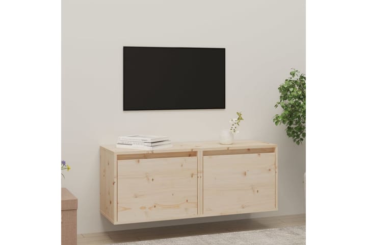 Seinäkaapit 2 kpl 45x30x35 cm täysi mänty - Ruskea - Huonekalut - TV- & Mediakalusteet - Tv taso & Mediataso