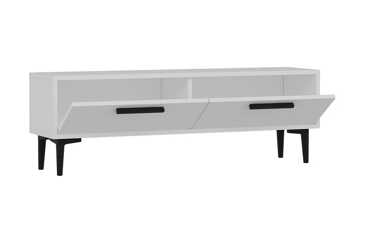 TV-taso 120 cm 2 kaappia - Valkoinen/musta - Huonekalut - TV- & Mediakalusteet - Tv taso & Mediataso