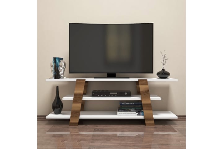 TV-taso Amtorp 120 cm - Ruskea/Valkoinen - Huonekalut - TV- & Mediakalusteet - Tv taso & Mediataso