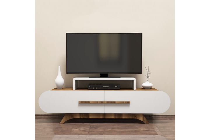 TV-taso Amtorp 145 cm - Ruskea/Valkoinen - Huonekalut - TV- & Mediakalusteet - Tv taso & Mediataso