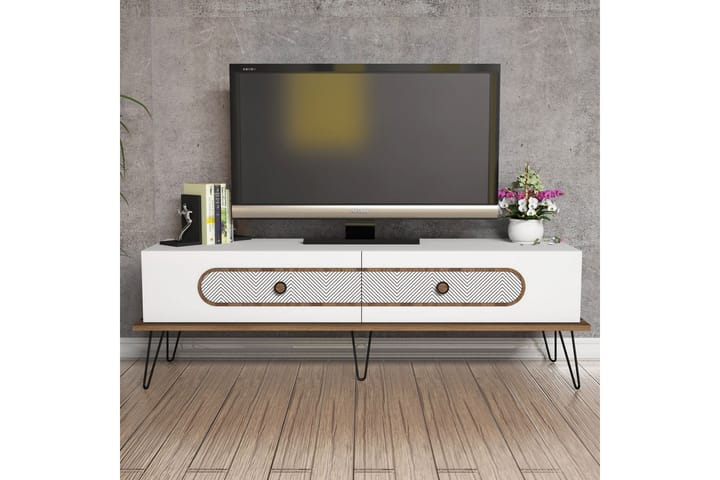 TV-taso Amtorp 145 cm - Valkoinen - Huonekalut - TV- & Mediakalusteet - Tv taso & Mediataso