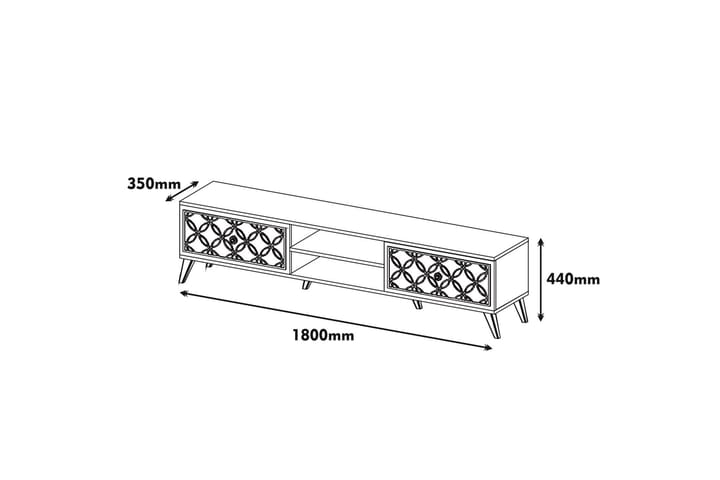 TV-taso Amtorp 180 cm - Ruskea - Huonekalut - TV- & Mediakalusteet - Tv taso & Mediataso