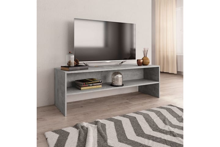 TV-taso betoninharmaa 120x40x40 cm lastulevy - Harmaa - Huonekalut - TV- & Mediakalusteet - Tv taso & Mediataso