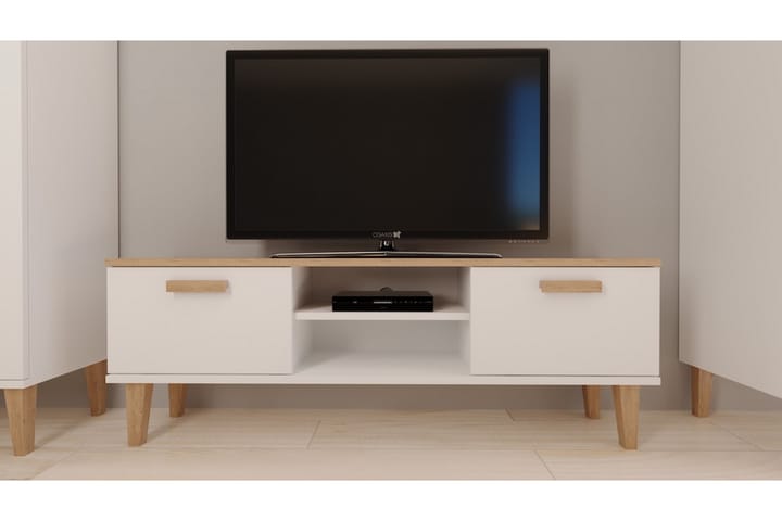 TV-Taso Denver 120 cm Valkoinen/Beige - Kocot - Huonekalut - TV- & Mediakalusteet - Tv taso & Mediataso