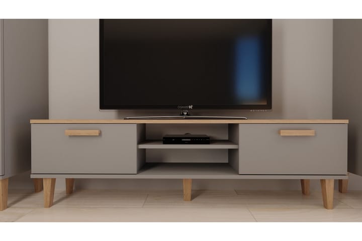 TV-Taso Denver 160 cm Harmaa/Beige - Kocot - Huonekalut - TV- & Mediakalusteet - Tv taso & Mediataso