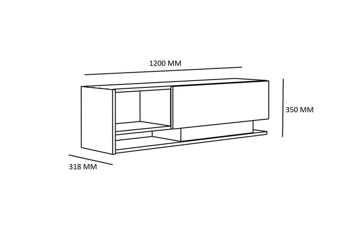 TV-taso Dumö 120 cm - Valkoinen - Huonekalut - TV- & Mediakalusteet - Tv taso & Mediataso