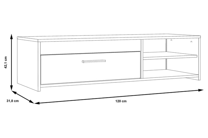 TV-taso Flannigan 120 cm - Huonekalut - TV- & Mediakalusteet - Tv taso & Mediataso