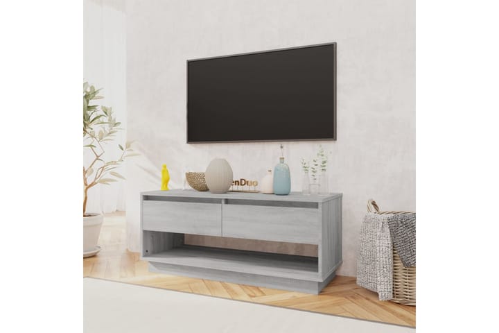 TV-taso harmaa Sonoma-tammi 102x41x44 cm lastulevy - Harmaa - Huonekalut - TV- & Mediakalusteet - Tv taso & Mediataso