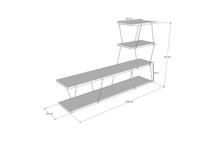 TV-taso Igazz 150 cm - Luonnonväri - Huonekalut - TV- & Mediakalusteet - Tv taso & Mediataso