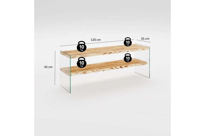 TV-taso Kruisland 120 cm - Luonnonväri - Huonekalut - TV- & Mediakalusteet - Tv taso & Mediataso