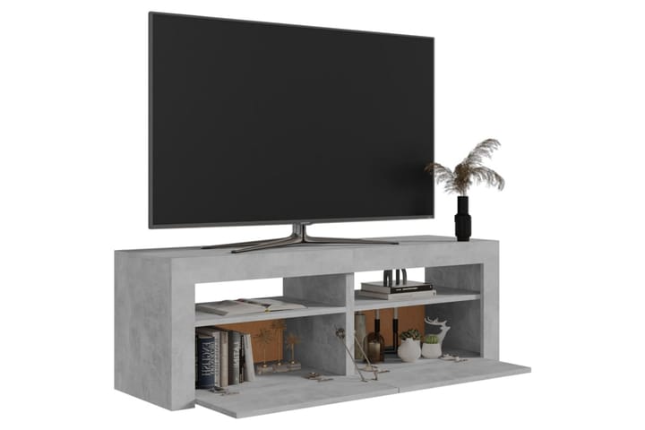 TV-taso LED-valoilla 120x35x40 cm - Betoninharmaa - Huonekalut - TV- & Mediakalusteet - Tv taso & Mediataso