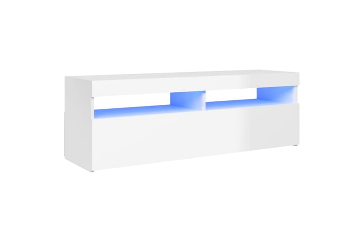 TV-taso LED-valoilla 120x35x40 cm - Valkoinen Korkeakiilto - Huonekalut - TV- & Mediakalusteet - Tv taso & Mediataso