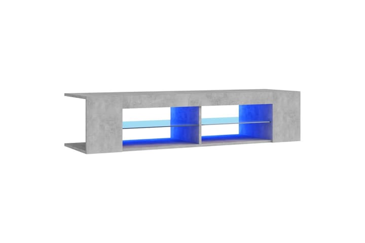 TV-taso LED-valoilla 135x39x30 cm - Betoninharmaa - Huonekalut - TV- & Mediakalusteet - Tv taso & Mediataso