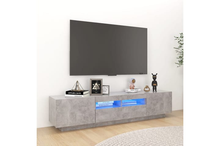 TV-taso LED-valoilla betoninharmaa 180x35x40 cm - Huonekalut - TV- & Mediakalusteet - Tv taso & Mediataso