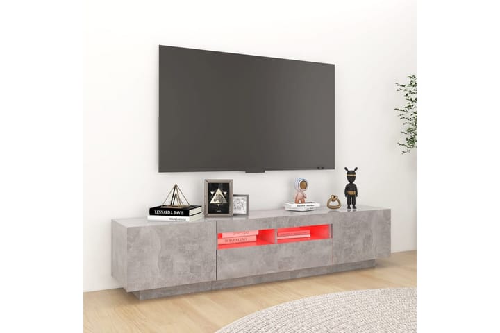 TV-taso LED-valoilla betoninharmaa 180x35x40 cm - Huonekalut - TV- & Mediakalusteet - Tv taso & Mediataso