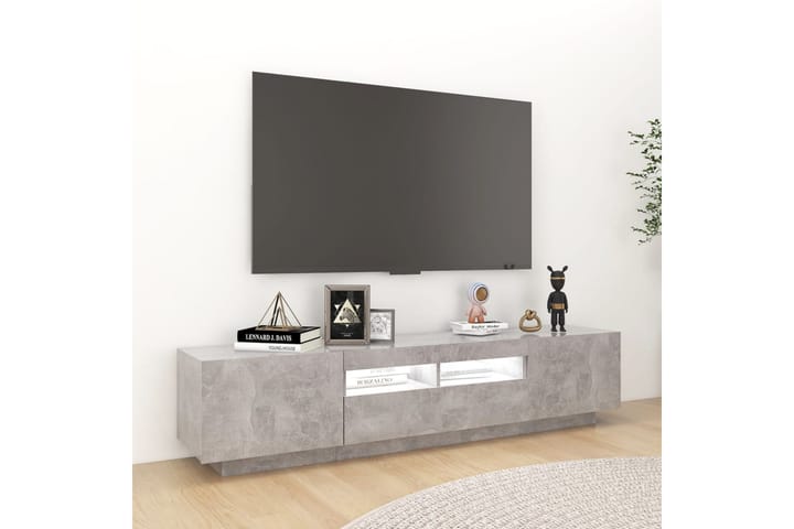 TV-taso LED-valoilla betoninharmaa 180x35x40 cm - Huonekalut - TV- & Mediakalusteet - Tv taso & Mediataso