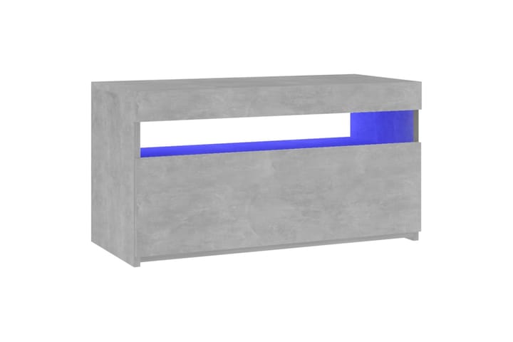 TV-taso LED-valoilla betoninharmaa 75x35x40 cm - Harmaa - Huonekalut - TV- & Mediakalusteet - Tv taso & Mediataso