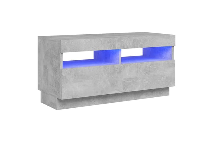 TV-taso LED-valoilla betoninharmaa 80x35x40 cm - Huonekalut - TV- & Mediakalusteet - Tv taso & Mediataso