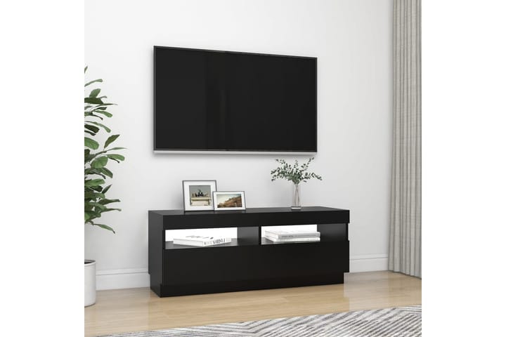 TV-taso LED-valoilla musta 100x35x40 cm - Huonekalut - TV- & Mediakalusteet - Tv taso & Mediataso