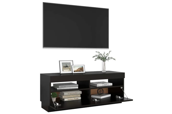 TV-taso LED-valoilla musta 100x35x40 cm - Huonekalut - TV- & Mediakalusteet - Tv taso & Mediataso