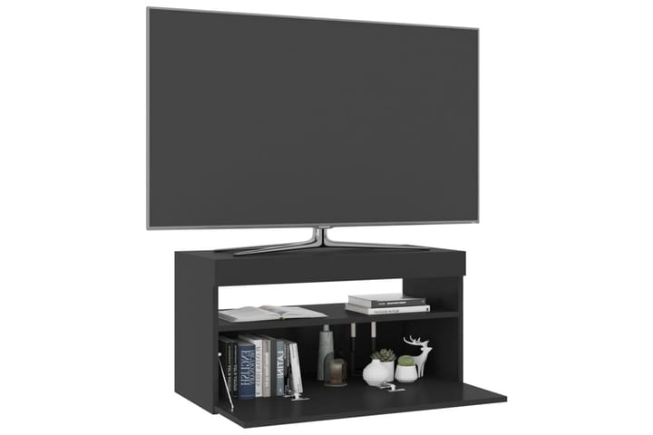 TV-taso LED-valoilla musta 75x35x40 cm - Musta - Huonekalut - TV- & Mediakalusteet - Tv taso & Mediataso