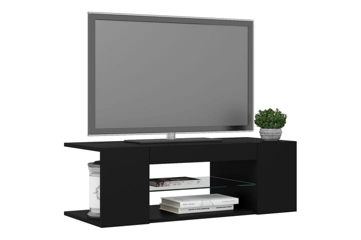 TV-taso LED-valoilla musta 90x39x30 cm - Huonekalut - TV- & Mediakalusteet - Tv taso & Mediataso