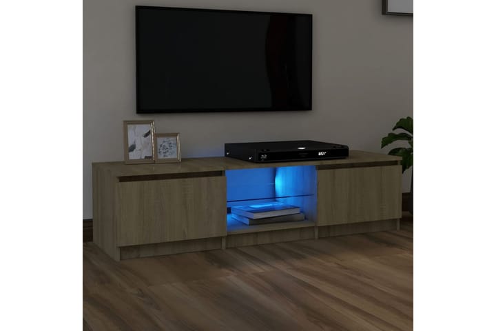 TV-taso LED-valoilla Sonoma-tammi 140x40x35,5 cm - Huonekalut - TV- & Mediakalusteet - Tv taso & Mediataso