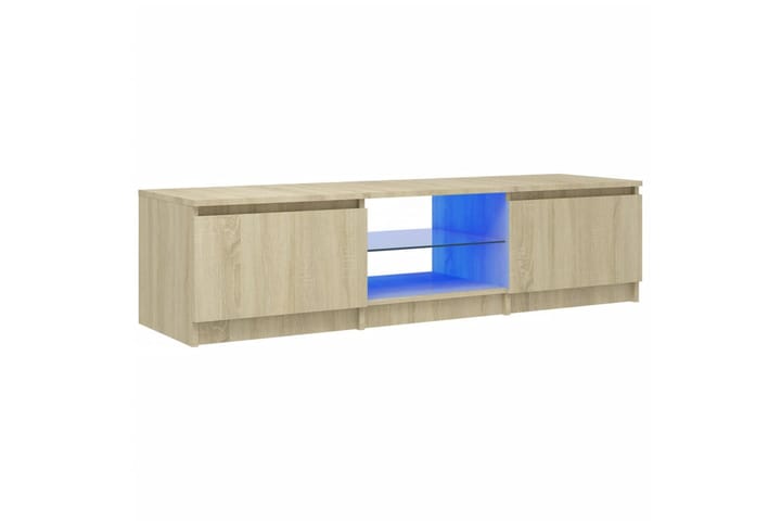 TV-taso LED-valoilla Sonoma-tammi 140x40x35,5 cm - Huonekalut - TV- & Mediakalusteet - Tv taso & Mediataso