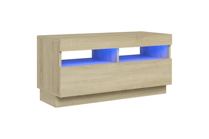 TV-taso LED-valoilla Sonoma-tammi 80x35x40 cm - Huonekalut - TV- & Mediakalusteet - Tv taso & Mediataso