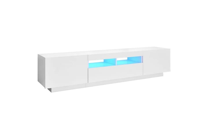 TV-taso LED-valoilla valkoinen 180x35x40 cm - Valkoinen - Huonekalut - TV- & Mediakalusteet - Tv taso & Mediataso