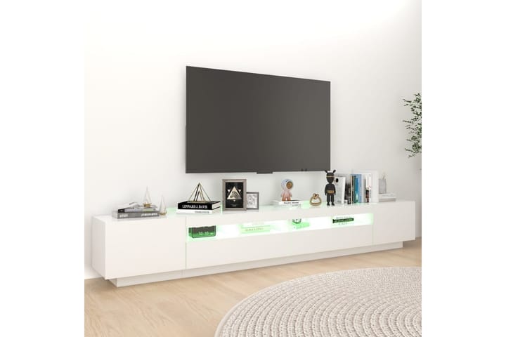 TV-taso LED-valoilla valkoinen 260x35x40 cm - Valkoinen - Huonekalut - TV- & Mediakalusteet - Tv taso & Mediataso