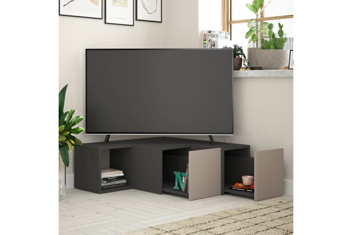 TV-taso Lindome 92 cm - Harmaa/Ruskea - Huonekalut - TV- & Mediakalusteet - Tv taso & Mediataso