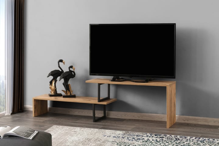 TV-taso Lundtorp 120 cm - Musta/Ruskea - Huonekalut - TV- & Mediakalusteet - Tv taso & Mediataso