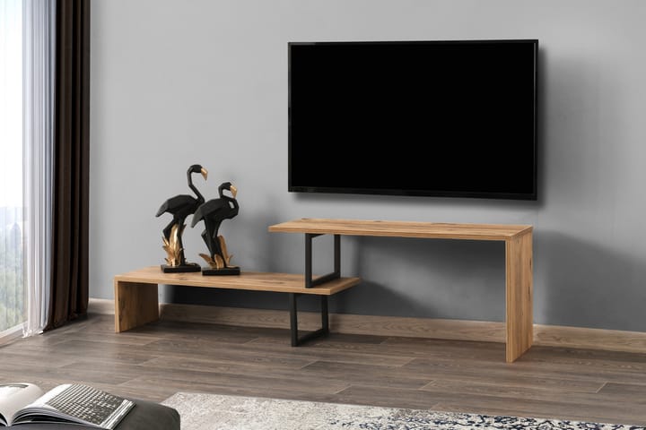 TV-taso Lundtorp 120 cm - Musta/Ruskea - Huonekalut - TV- & Mediakalusteet - Tv taso & Mediataso